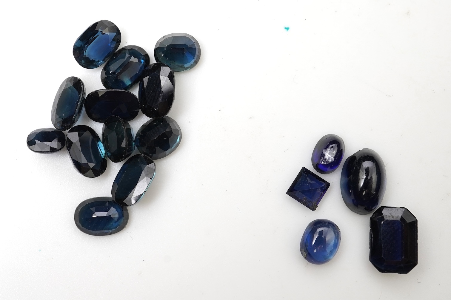 A collection of loose sapphires